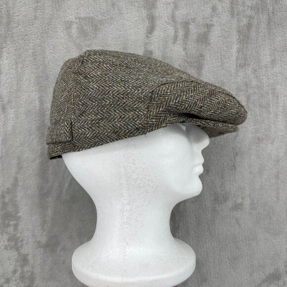 Doogan Other - Doogan Donegal Tweed Size M Hat Peaky Cap Newsboy Hat Ireland 100% Wool Brown
